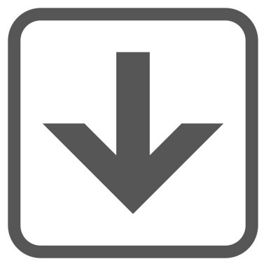 Vektör simgesi bir çerçeve içinde aşağı ok