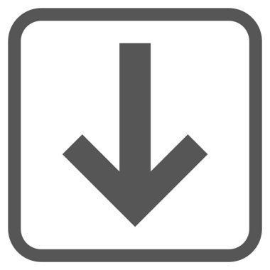 Vektör simgesi bir çerçeve içinde aşağı ok