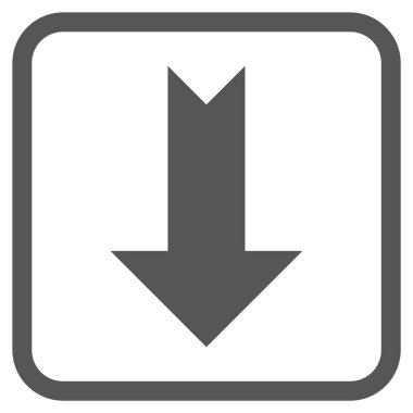 Vektör simgesi bir çerçeve içinde aşağı ok