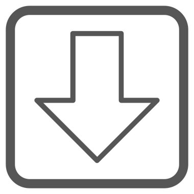 Vektör simgesi bir çerçeve içinde aşağı ok