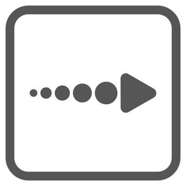 Ok sağ vektör simgesi bir çerçeve içinde