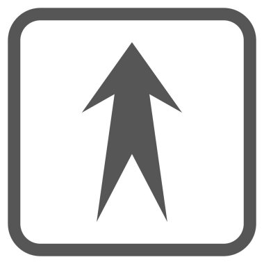 Vektör simgesi bir çerçeve içinde yukarı ok