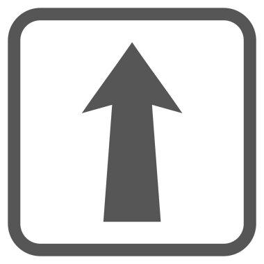 Vektör simgesi bir çerçeve içinde yukarı ok