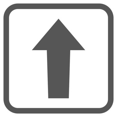 Vektör simgesi bir çerçeve içinde yukarı ok