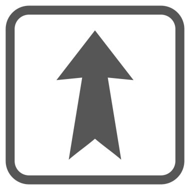 Vektör simgesi bir çerçeve içinde yukarı ok