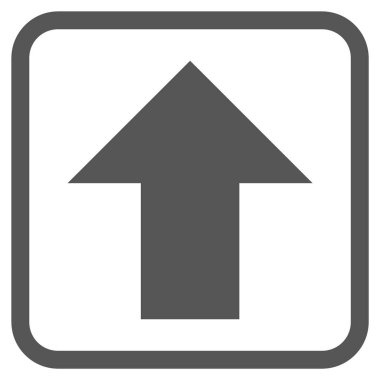 Vektör simgesi bir çerçeve içinde yukarı ok