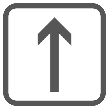 Vektör simgesi bir çerçeve içinde yukarı ok