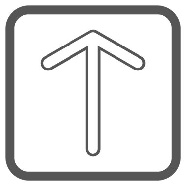 Vektör simgesi bir çerçeve içinde yukarı ok