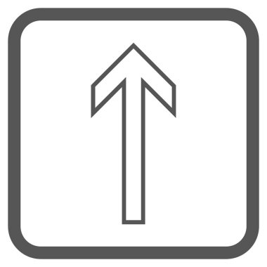 Vektör simgesi bir çerçeve içinde yukarı ok