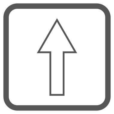 Vektör simgesi bir çerçeve içinde yukarı ok