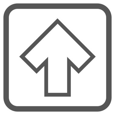 Vektör simgesi bir çerçeve içinde yukarı ok