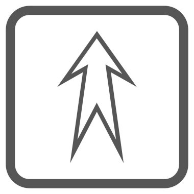 Vektör simgesi bir çerçeve içinde yukarı ok