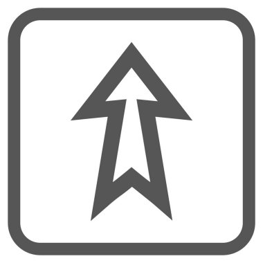 Vektör simgesi bir çerçeve içinde yukarı ok