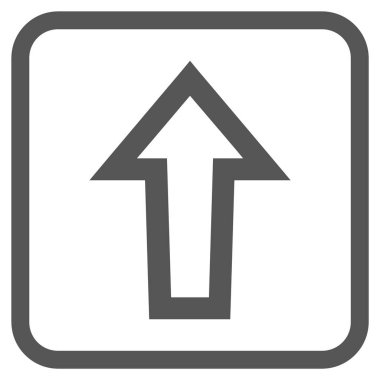 Vektör simgesi bir çerçeve içinde yukarı ok