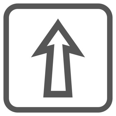 Vektör simgesi bir çerçeve içinde yukarı ok