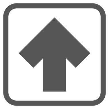 Vektör simgesi bir çerçeve içinde yukarı ok