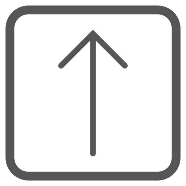 Vektör simgesi bir çerçeve içinde yukarı ok