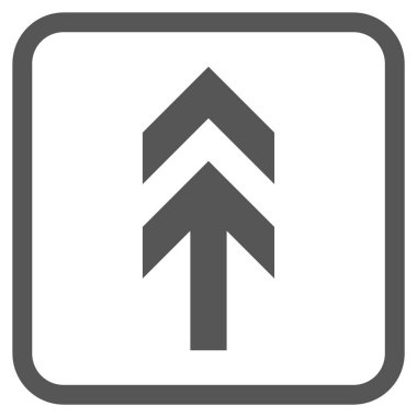 Vektör simgesi bir çerçeve içinde yukarı ok