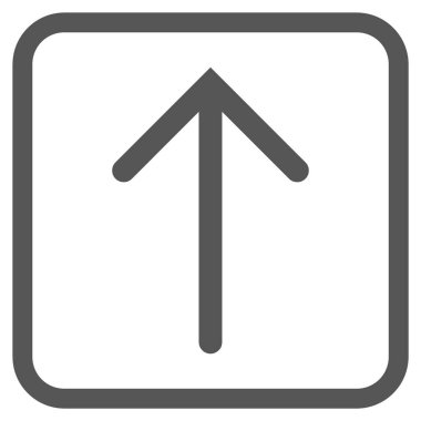 Vektör simgesi bir çerçeve içinde yukarı ok