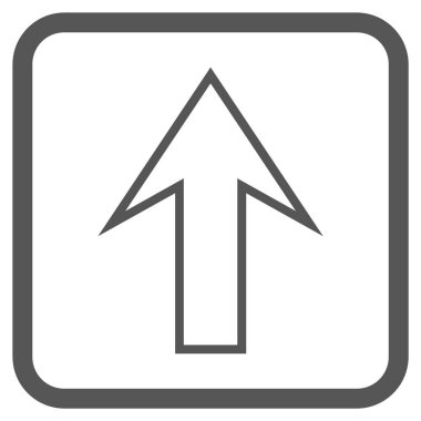 Vektör simgesi bir çerçeve içinde yukarı ok