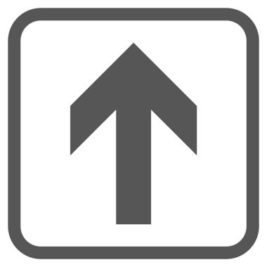 Vektör simgesi bir çerçeve içinde yukarı ok