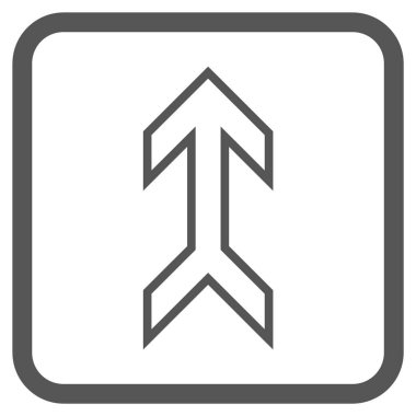 Vektör simgesi bir çerçeve içinde yukarı ok