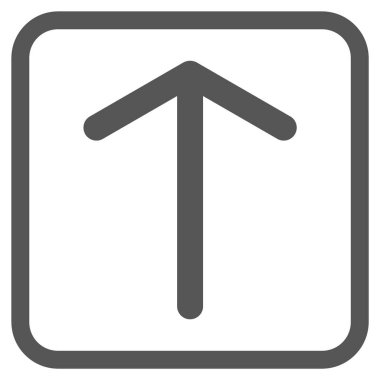 Vektör simgesi bir çerçeve içinde yukarı ok