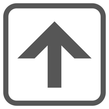 Vektör simgesi bir çerçeve içinde yukarı ok
