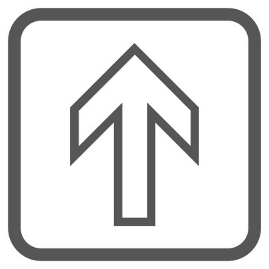 Vektör simgesi bir çerçeve içinde yukarı ok