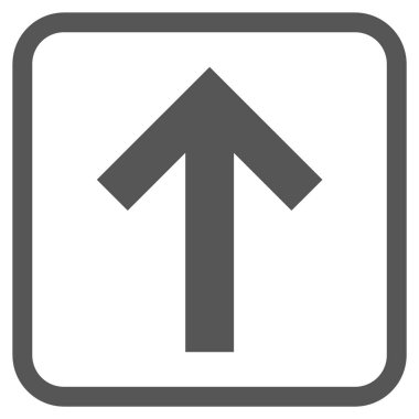 Vektör simgesi bir çerçeve içinde yukarı ok