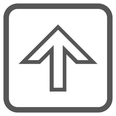 Vektör simgesi bir çerçeve içinde yukarı ok