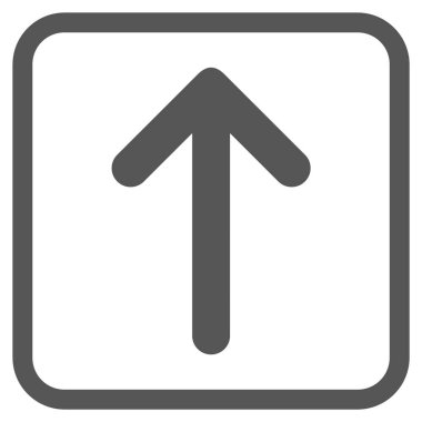 Vektör simgesi bir çerçeve içinde yukarı ok