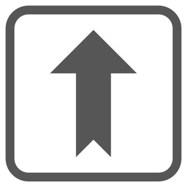 Vektör simgesi bir çerçeve içinde yukarı ok