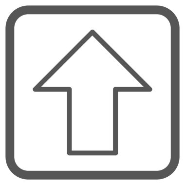 Vektör simgesi bir çerçeve içinde yukarı ok