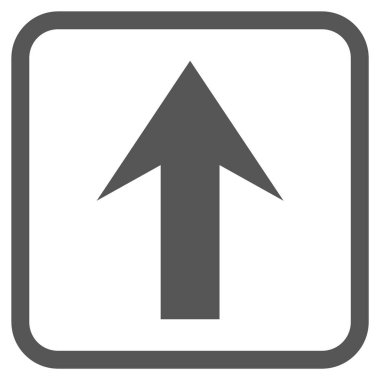 Vektör simgesi bir çerçeve içinde yukarı ok