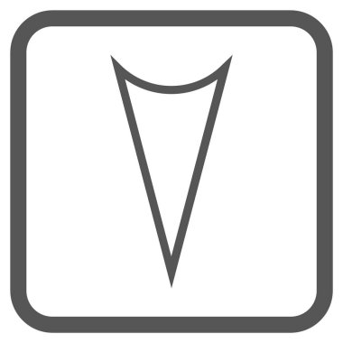 Vektör simgesi bir çerçeve içinde aşağı ok ucu