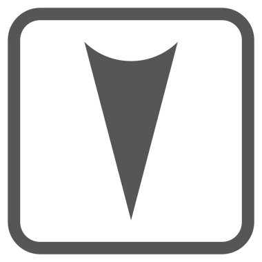 Vektör simgesi bir çerçeve içinde aşağı ok ucu