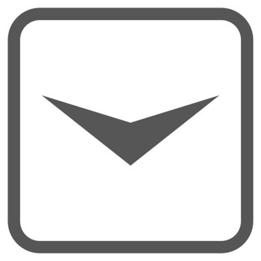 Vektör simgesi bir çerçeve içinde aşağı ok ucu