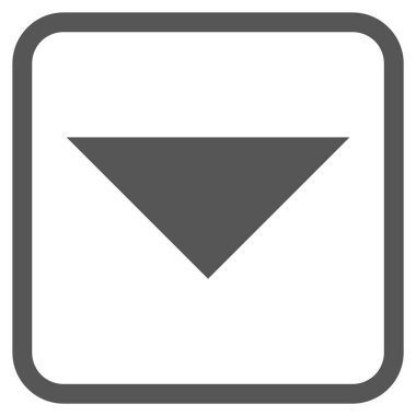 Vektör simgesi bir çerçeve içinde aşağı ok ucu