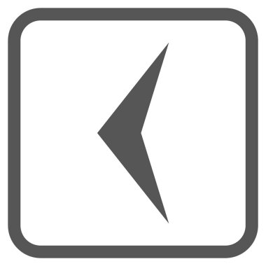 Ok ucu sol vektör simgesi bir çerçeve içinde