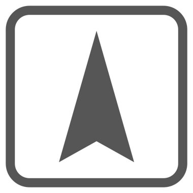 Vektör simgesi bir çerçeve içinde yukarı ok ucu