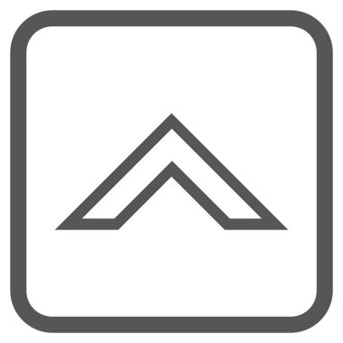 Vektör simgesi bir çerçeve içinde yukarı ok ucu