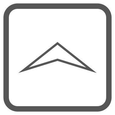 Vektör simgesi bir çerçeve içinde yukarı ok ucu