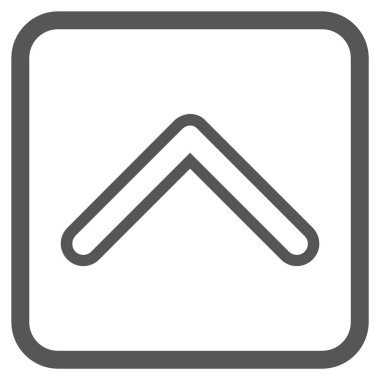 Vektör simgesi bir çerçeve içinde yukarı ok ucu