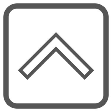 Vektör simgesi bir çerçeve içinde yukarı ok ucu