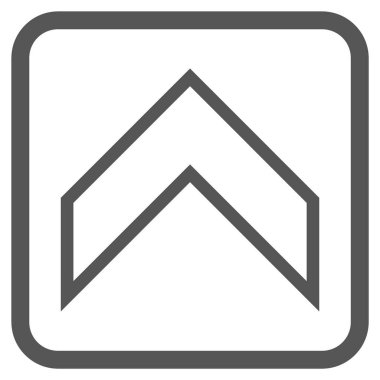 Vektör simgesi bir çerçeve içinde yukarı ok ucu