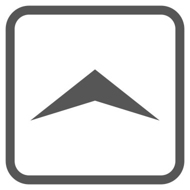 Vektör simgesi bir çerçeve içinde yukarı ok ucu