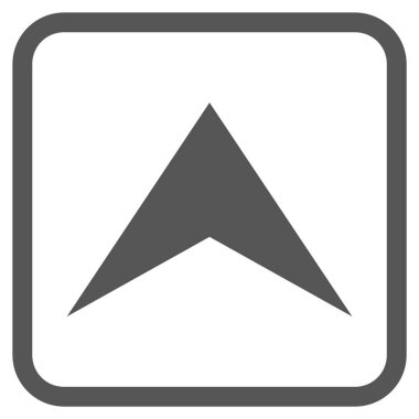 Vektör simgesi bir çerçeve içinde yukarı ok ucu