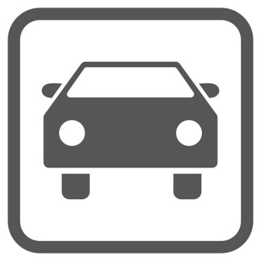 Araba vektör simgesi bir çerçeve içinde