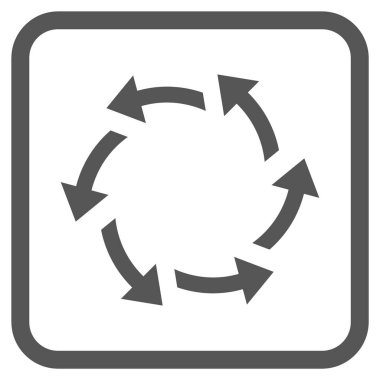 Santrifüj oklar bir çerçeve içinde simge vektör